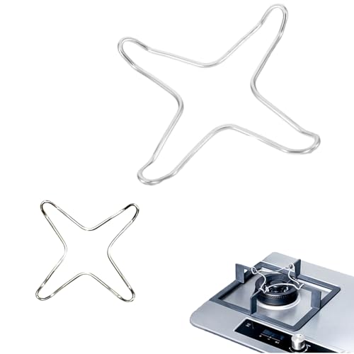 UtySty 2 Pack Moka Pots Gas Ring Reducer Mini Stove Top Reducer Gas Grates Adapter Bracket Stand for Cooktop Glass Teapot Portable Camping Stove Propane Burner Stovetop Espresso Maker Coffee Pots