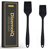 DizemoiQ 2er Set Silikon-Backpinsel und Grillpinsel Hitzebeständig Küchenzubehör für BBQ und Marinaden Spülmaschinengeeignet Schwarz