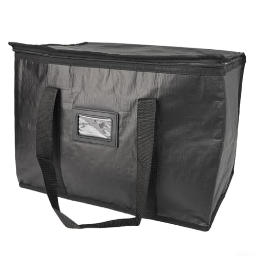FUBESK Bolsa aislante para entrega de alimentos, bolsa aislante para entrega de comida, color negro, como lo muestra la imagen, 50 L