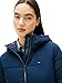 Tommy Jeans Damen Pufferjacke Hooded mit Reißverschluss, Blau (Dark Night Navy), S
