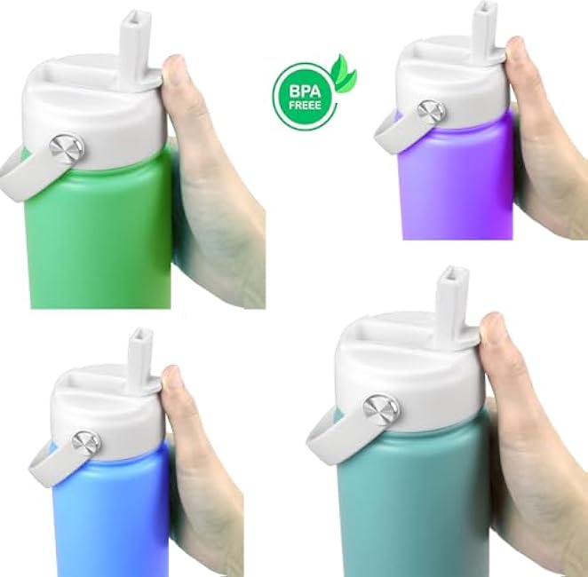 Straw Lid for Hydro Flask, Lids with Straw Compatible with Hydro Flask Wide Mouth 12/18/20/32/40 oz Water Bottles, Leak-Proof Drinking Cap with Replacement Straw, Durable Sport Bottle Lid Accessories