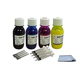 4 Color Sublimation Refill Ink for All Epson Printer refillable Cartridges 4x100ml