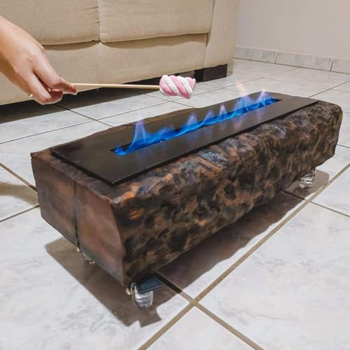 Lareira Ecológica Dormente Com Rodizio Portátil 70 Cm