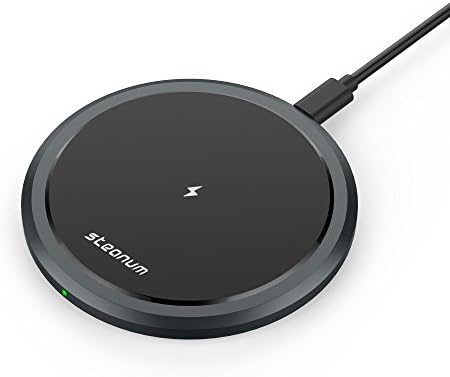 Wireless Charging Pad, Steanum 10W Fast Wireless Charger pad Compatible with Samsung Galaxy S9/S9+/S8/S8+/S7/S6/Note8/Note5, iPhone X/8/8+, Nokia 1520 and Other Qi-Enabled Devices