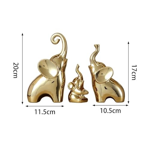 Statues d'éléphant décorations de bureau figurines modernes argent - 6