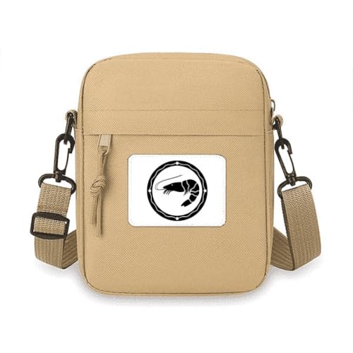 Sac à bandoulière noir motif crevette pour téléphone portable, l'accessoire qui donne le sourire
