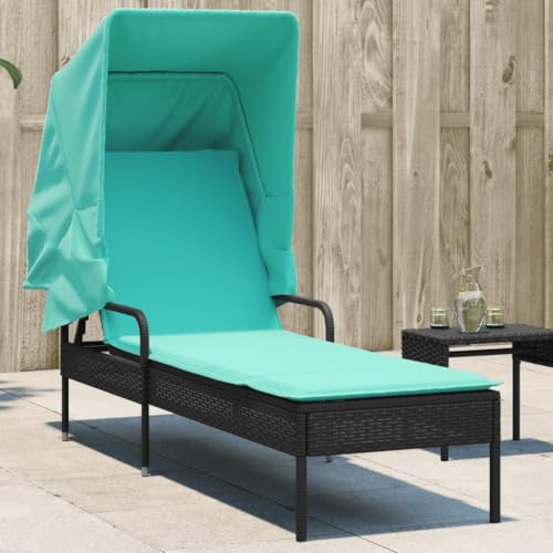 Vivastate Transform Your Outdoor Space with Sun Lounger with Canopy,