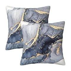 Modern Abstract Marble Blue and Gold