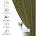 Utopia Bedding Curtain for Bedroom - Rod Pocket Blackout Curtains 63 Inch Length 2 Panels Set - Thermal Curtains & Drapes for Living Room, Bedroom (W52 x L63 Inch, Olive)