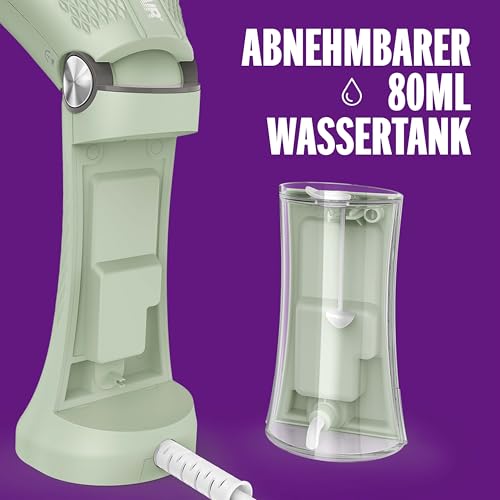 Conair Handheld Garment Steamer for Clothes - Power Steam: Small Size, Big Power - Great for Home, Office, or Travel with Dual Voltage for Worldwide Use, Mint Green - Image 5