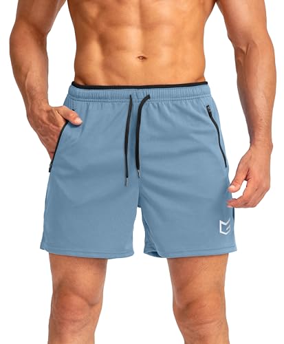 Image of G Gradual Men's Gym Workout Shorts Zipper Pockets 5 inch / 7 inch Quick Dry Breathable Runing Athletic Short for Men