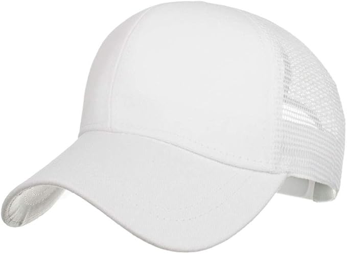 Cappellini da Baseball Colore Solido Donna Traspirante Casuali Estivo  Regolabile Traspirante Asciugatura Cappellino in Rete cap Outdoor Running  Hat (Bianco) : Amazon.it: Abbigliamento