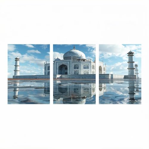 Diamond Painting Taj Mahal Lot de 3 Full Drill 30x45cm