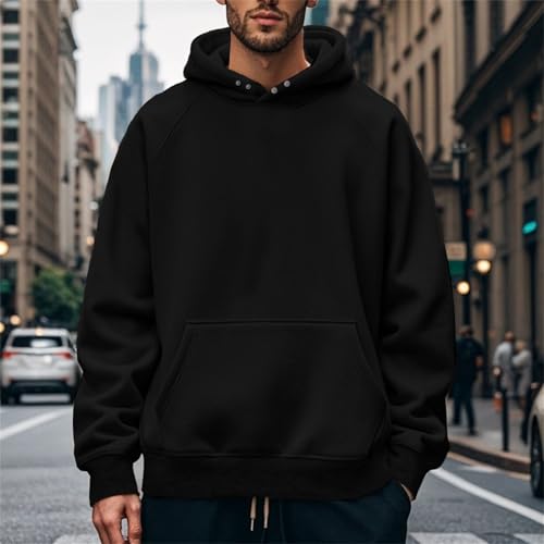 Pull à capuche ample homme confortable en molleton chaud automne hiver - 3