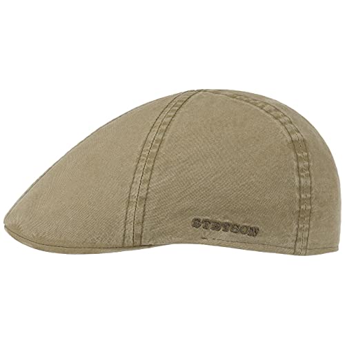 Stetson Flatcap Für Herren – Baumwoll-Schirmmütze Mit UV-Schutz 40+ Im Vintage-Look
