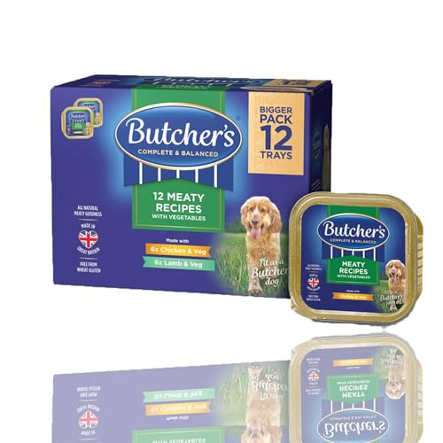 Fizporium Meat Wet Dog Food Trays, Adult Dog Meaty Recipes, Complementary Natural Wet Dog Food (12 x 150g)