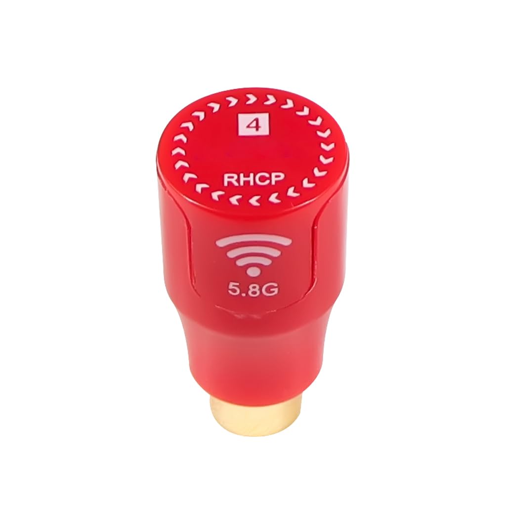FEICHAO Mini Stubby 5·8G LHCP Antenna SMA RP-SMA for Drone System (Red,Compatible with VA·XIS)