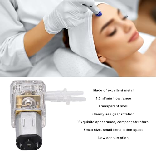 Micro Peristaltic Pump, Micro Flow Peristaltic Pump 0.001m Rated Lift Metal Self Priming Pump Peristaltic Liquid Pump for Beauty Medical Instruments G15(G15-6V)