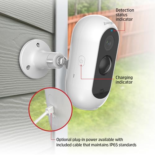 Energizer Smart 2K Outdoor Battery Security Camera, Wireless, Rechargeable, Weather-Resistant, Live View, 2-Way Audio, Night Vision, Motion Alerts, Hub-Free Wi-Fi, Remote Access, Records Video/Audio - image 5