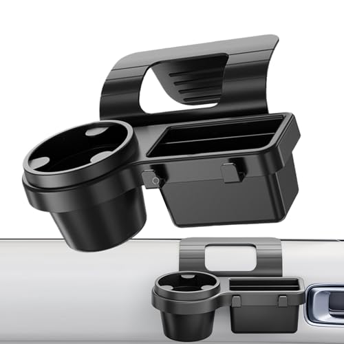 Uhngw Porte-gobelet pour portière de Voiture - Accessoires Auto Organisateur De Porte avec Porte-Gobelet | Support Téléphone avec Crochets pour Organisation Accessoires Véhicule Boisson Smartphones