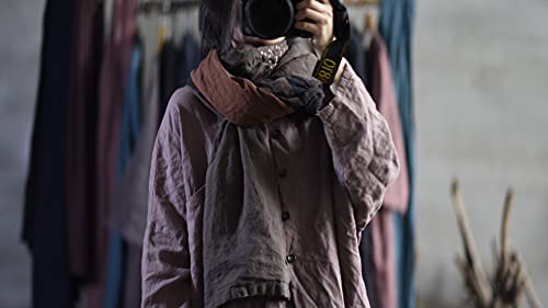 NFYM Women Autumn Winter Warm Long Scarf Comfortable Cotton Linen Retro Patchwork Scarfs Each Piece Unique4