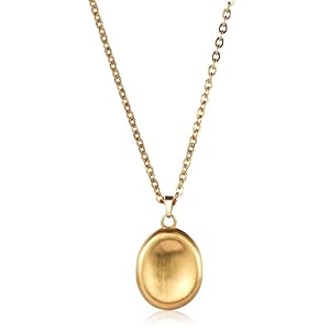 Worry Stone Necklace｜ 14K Gold Plated Dainty Pendant Peaceful Thumb Necklace｜Fidget Pendants for Anxiety Relief Meditation Relaxation Stress Relief Gift For Women And Men