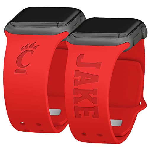 Affinity Bands Cincinnati Bearcats Custom Engraved Watch Band Compatible with Apple Watch (38/40/41mm)