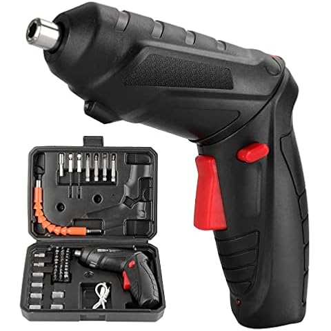 Cordless Screwdriver, TLarder 47 in 1 Portable Electric Screwdriver Kit, 4.2V/1800mAh Rechargeable Power Screwdriver Set with 35 Screwdriver Bits 90° Rotation LED Light USB Cable for Home Office DIY Cover