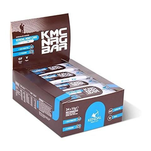 KMC NRG BAR: Delicious Chocolate Coated Kendal Mint Cake Recharged for Sports, Run, Hike, Cycle (24 x 50g) Cover