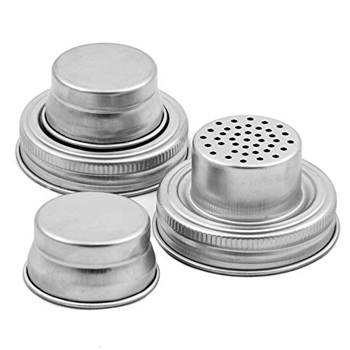 Gmisun Set of 2 Mason Jar Salt & Pepper Shakers