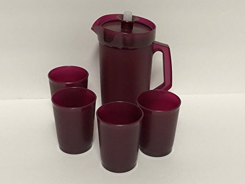 Tupperware Mini Kids Party Beverage Set with Pitcher & 4 Tumblers / Cups