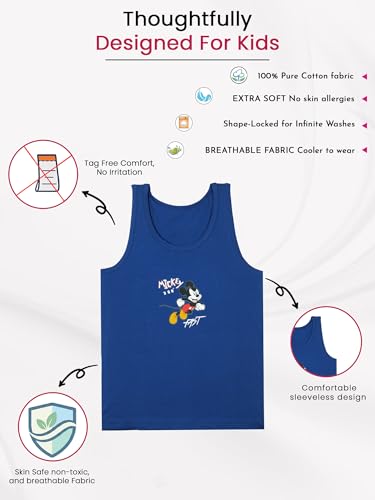 Image of BODYCARE Kids Boy's Regular Fit Vest | 100% Cotton| Skin Friendly | Lightweight | Sleeveless Designs | Cartoon Character | Pack of 3 Print
