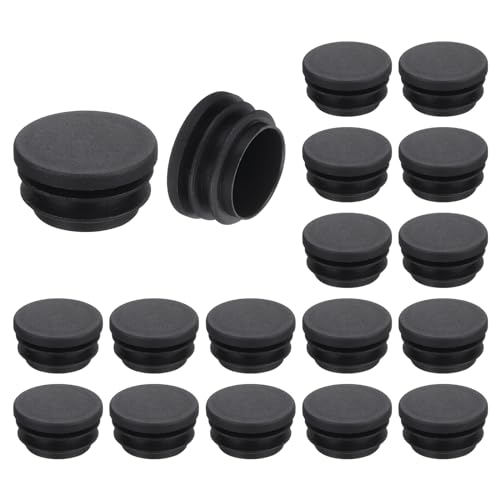 uxcell Round Plastic Plug,32mm(1.26") OD Furniture Leg Pipe Insert 18Pcs
