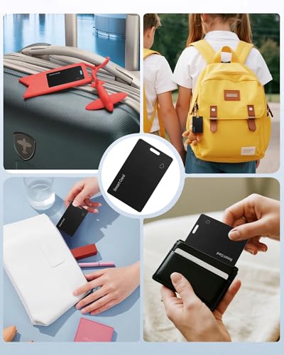 Wallet Tracker Card for Android,Rechargeable Air Tag Wallet Finder, Thin and Light Smart Card IP68 Waterproof GPS Tracker Item Locator for Google Find Hub App(Android Only)