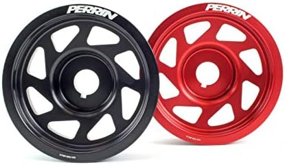 Perrin PSP-ENG-100BK Lightened Crank Pulley Black for Subaru WRX STi 2015+