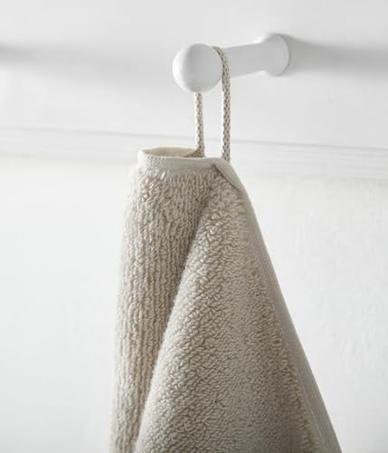 Peacock Alley Chelsea Towels – Luxus-Handtücher mit Zero Twist Technologie – 100% langstapelige Baumwolle flauschig leichte Handtücher – 6-teiliges Handtuch-Set, elfenbeinfarben – Bild 4