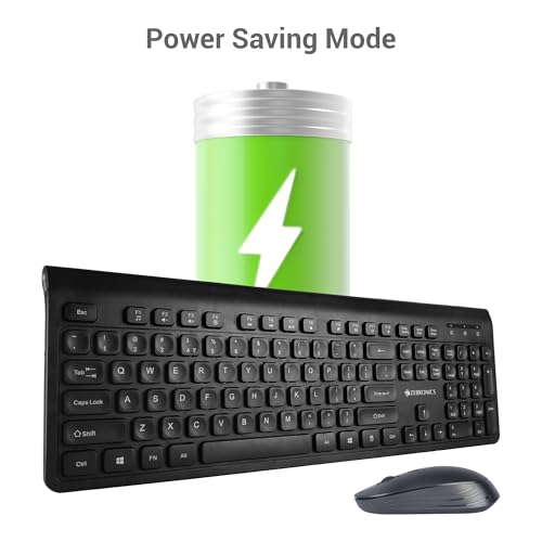 ZEBRONICS Companion 130 2.4GHz Wireless Keyboard & Mouse Combo, 105 Keys, 12 Integrated Multimedia Keys, 4 Button Mouse, Upto 1600 DPI, High... - Image 6