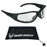 Bikershades Bifocal Motorcycle Safety Glasses Z87.1 Padded +1.50 Clear Lens