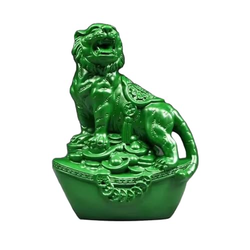 Estatua Tigre Feng Shui Pequeña de Madera para Suerte y Riqueza