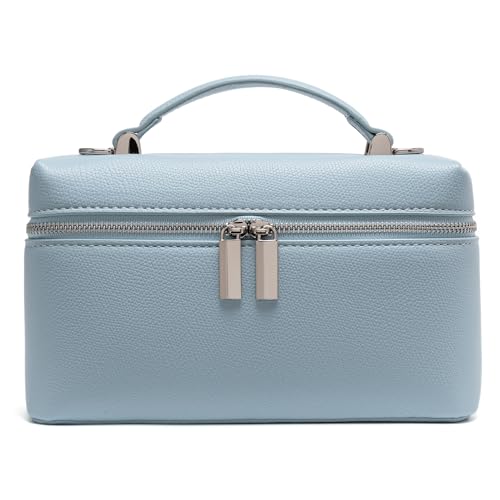 Image of Rejolly Top-Handle Vanity Bag for Women Leather Small Handbag Crossbody Shoulder Pouch Purse