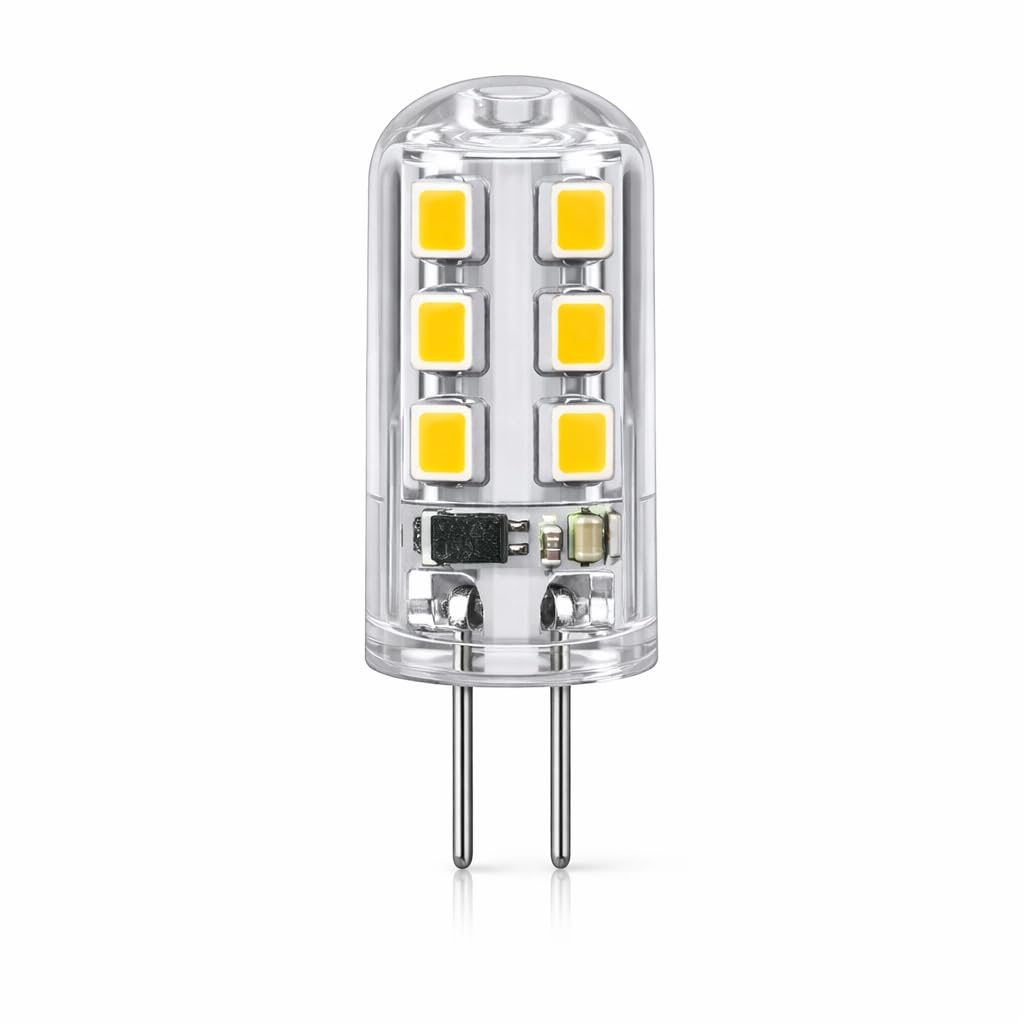 Heathfield 1.5W G4 LED Capsule Lamp (15W Halogen Equivalent) - 12V AC/DC Bi-Pin - Energy Saving & Flicker-Free - Available in 3000K Warm White, 6000K Daylight - pk of 5 (3000k)