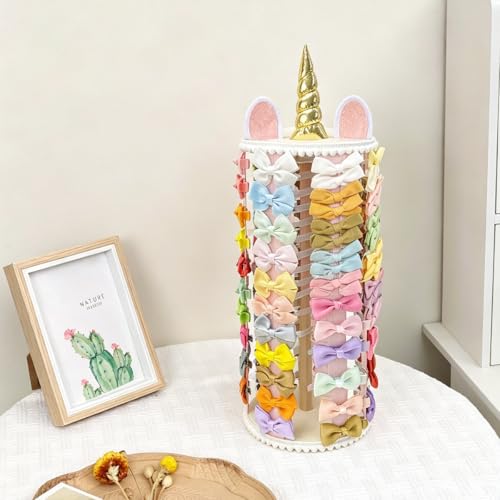 Image of HASTHIP Hair Clip Organizer for Girls Unicorn Bow Holder for Girls Cute Baby Hair Bows Clips Organizer Stand Accessories Organizer Display Rack for Baby Nursery Toddler Kids Room Decor
