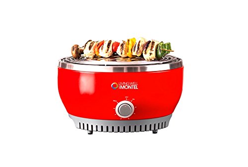 Living Well With Montel Mwsg01 Smokeless Indoor Barbeque Grill, Red #TOP5
