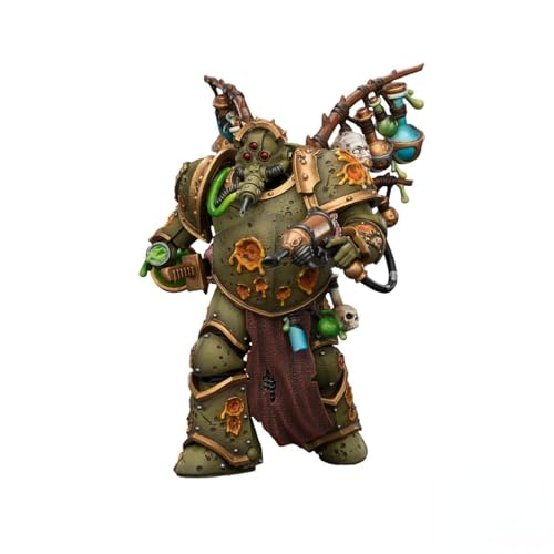 Image of JOYTOY Warhammer The Horus Heresy 1 /18 Action Figures Death Guard Biologus Putrifier with Injector Pistol and Hyper Blight Grenade Model Birthday Gifts JT03981