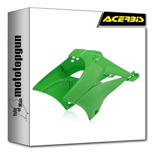 Radiator scoops vert Acerbis pour remplacer les plastiques cassés de Kawasaki KLX 110