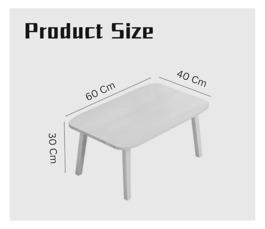 Image of Solid Sheesham Wooden Tables Coffee Table Solid Wood Tatami Coffee Table Bay Window Small Table Indoor Mini Balcony Floor Table and Safe Rounded Edges (60x40x30cm)