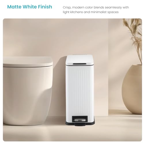 Image of Home Zone Living 4 Gallon Kitchen Trash Can with Slim Fit Design