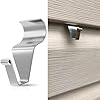 MIUKAA Vinyl Siding Hooks 4 Pack Stainless Steel No Hole Siding Clips Hangers for Hanging Outdoor Hang String Lights Front Porch Patio Decor Christmas Wreath Decoratio