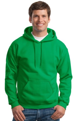Image of Gildan Men's Heavy Blend Drawcord Hooded Sweatshirt, Safety Pink