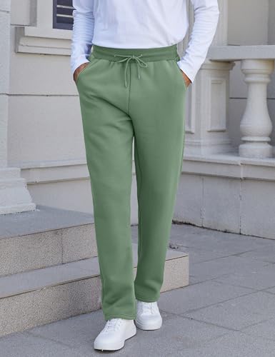 Flygo Men's Fleece Lined Sherpa Sweatpants Winter Warm Pants Jogger Lounge Athletic Pant with Pockets